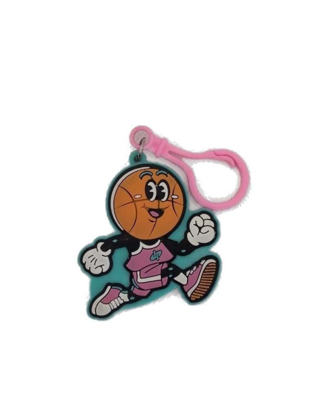 Dude Perfect Basketball Mascot Rubber Clip-On Keychain MyBooster